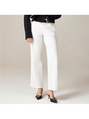 J Crew Jeans 27P Slim Wide Leg White